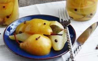 Маринованные груши в банках на зиму: целиком, без уксуса, с чесноком