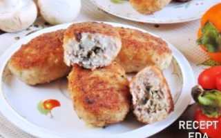 Зразы из индейки с грибами в духовке. Зразы из мяса индейки с яйцом и морковью