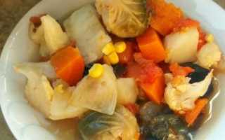 Рецепт ТЫКВА тушёная с овощами. Калорийность, химический состав и пищевая ценность.