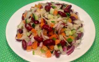 Рецепт салат из пекинской капусты с фасолью и крабовыми палочками. Калорийность, химический состав и пищевая ценность.