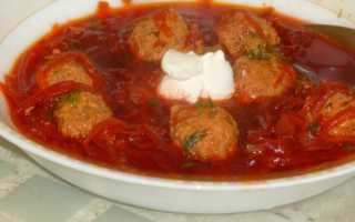 Обалденно вкусный борщ с фрикадельками. Секреты правильных фрикаделек